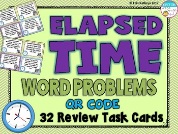 Preview of Elapsed Time Word Problem Task Cards - Set of 32 Common Core Aligned 3.MD.A.1