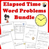 Elapsed Time Word Problems Bundle Grade 3-4 (Digital Dista