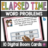 Elapsed Time Word Problems DIGITAL Boom Cards FREEBIE