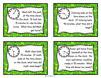 Elapsed Time Word Problems {Task Cards} By Thehappyteacher | Tpt