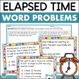 Elapsed Time Word Problems Math Task Cards Worksheet Asses