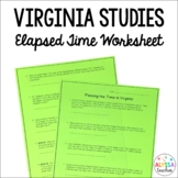 Elapsed Time Word Problems | Virginia Studies *Cross-Curri