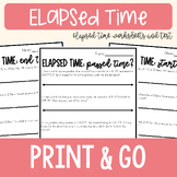 Elapsed Time Worksheets and Test, 3rd Grade Elapsed Time P