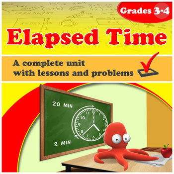 Preview of Elapsed Time - grades 3-4, common core (Distance Learning)