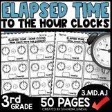 Elapsed Time to the Hour Worksheets | Elapsed Time Enrichm
