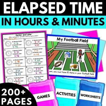 Preview of 3rd Grade Elapsed Time | Elapsed Time Worksheets | 3.MD.1
