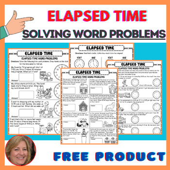 Preview of Elapsed time/ Reading and writing time, Elapsed Time word Problem