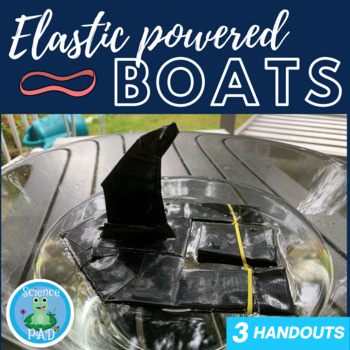 Preview of Elastic Powered Boats | Energy Transfer Lesson Plan |  Experiment | Activity