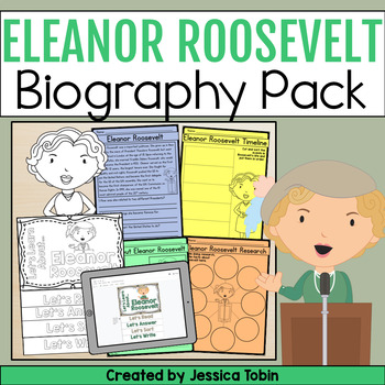 Preview of Eleanor Roosevelt Biography Pack - Women's History Month Biography Project