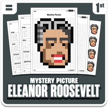 Preview of Eleanor Roosevelt Math Mystery Picture - Grade 1 Operations