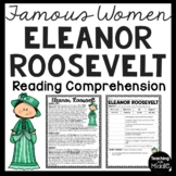 Eleanor Roosevelt Reading Comprehension Worksheet Famous W