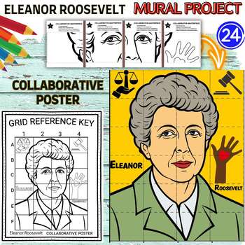 Preview of Eleanor Roosevelt collaboration poster Mural project Women’s History Month Craft