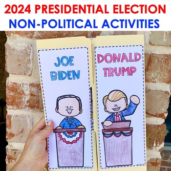 Preview of Presidential Election 2024 Election Day Activities File Folder - Biden & Trump