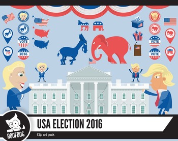 Preview of Election 2016 clipart pack