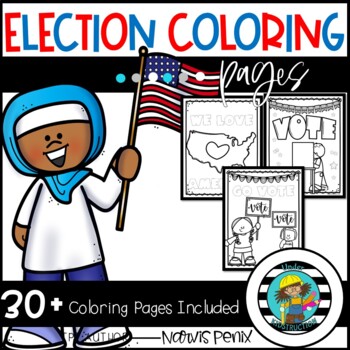 Preview of Election Day Coloring Pages| Voting Coloring Sheets| Election Day Activity