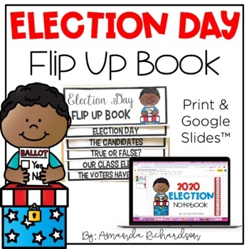 Preview of Election Day 2020 Flip Up Book Activity for Presidential Election 2020