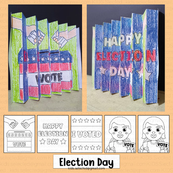Preview of Election Day Activity Agamograph Craft Voting Ballot Bulletin Board Kindergarten