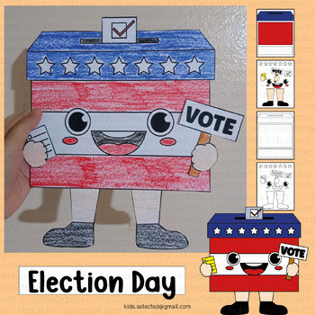 Preview of Election Day Bulletin Board Ballot Box Craft Voting Activity Kindergarten Kids