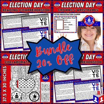 Preview of Election Day Bundle: Activities, Crafts, Reading, and Comprehension Resources