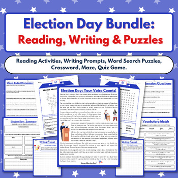 Preview of Election Day Bundle: Reading, Writing and Puzzles