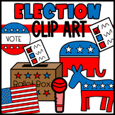 Election Day Clipart: Ballot, Voting Sticker, Donkey, Elep