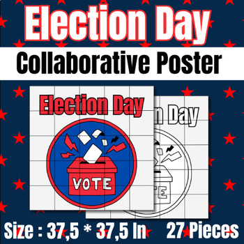 Preview of Election Day Collaborative poster Activity Craft | Project Art