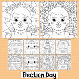 Election Day Coloring Sheet Vote Activities Math Craft Pop