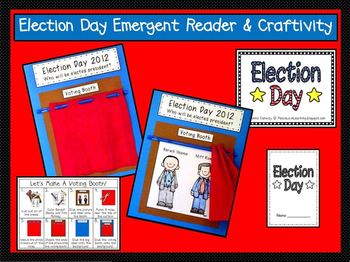 Preview of Election Day Craftivity & Emergent Reader Pack