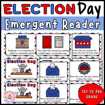 Preview of Election Day Emergent Reader Book | Voting Emergent Reader