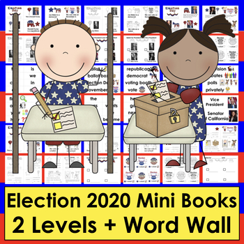 Preview of Presidential Election 2024 Mini Books, Word Wall, Class Election + Generic Bonus