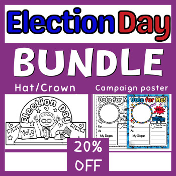 Preview of Election Day Headband Crown and Campaign Poster| Printable Voting Activity