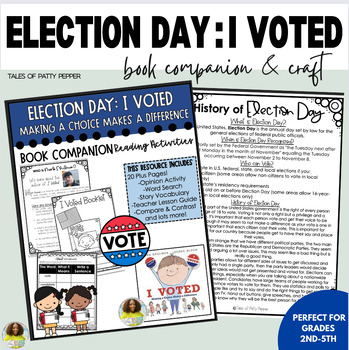 Preview of Election Day: I Voted Book Companion & Voting Craft