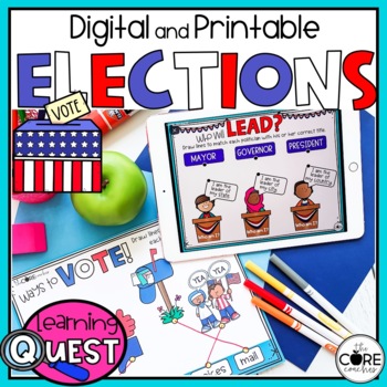 Preview of Election Day Lesson Plans - Print & Digital Voting Activities - US Elections