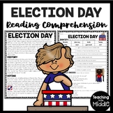 Election Day Informational Text Reading Comprehension Work