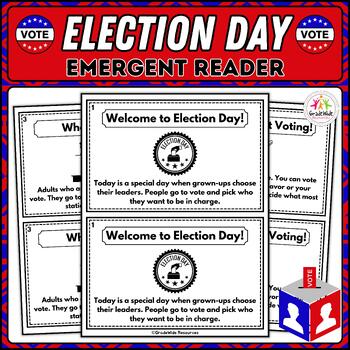Preview of Election Day Mini Book for Emergent Readers, Presidents Day Educational Resource