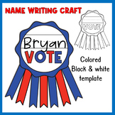 Election Day Name Writing Badge Craft | Voting and Electio