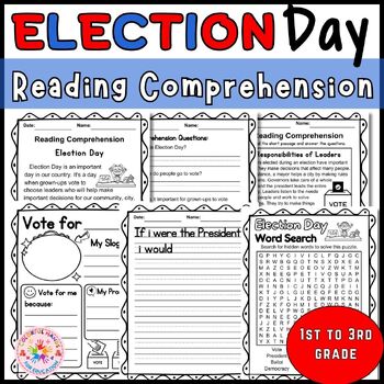 Preview of Election Day Reading Comprehension Passages and Activities- November Activities