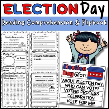 Preview of Election Day Reading Comprehension and Flipbook Bundle