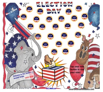 Preview of Election Day Smartboard Attendance file FREE!