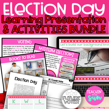 Preview of Election Day Teaching Presentation and Activity Bundle