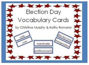 Preview of Election Day Vocabulary Cards