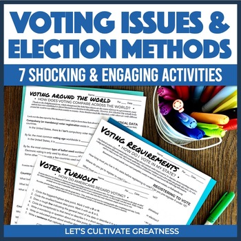 Preview of Election Day Voting Activities on Voter Rights & Behavior - Civics Activities