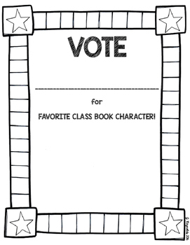 Election Freebie--Favorite Book Character Voting Pack