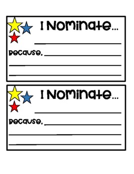 Preview of Election Nomination Cards!