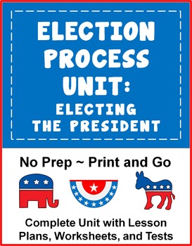 Preview of Election Process Unit:  Electing the President   Print and Go!