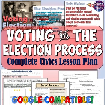 Preview of Election Process and Voting Lesson Plan