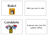 Election Vocabulary Cards with Pictures