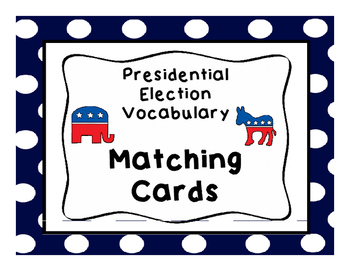 Preview of Election Vocabulary Matching cards