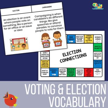 Preview of Election & Voting Vocabulary Activities for Speech Therapy, Deaf Education, ESL