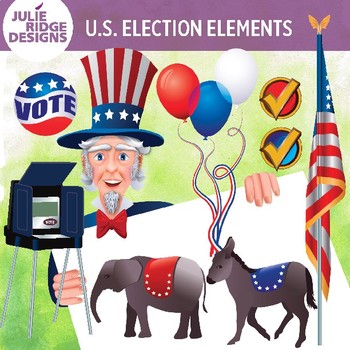 Preview of Election elements clip art